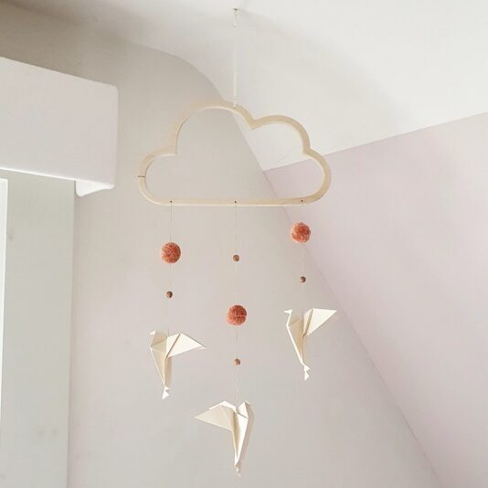 Mobile Nuage dusty pink/offwhite