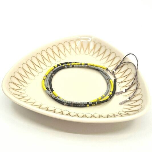 Armband Finja bright yellow/grau