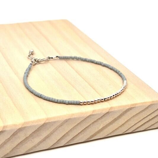 Armband Louisa pearls graublau