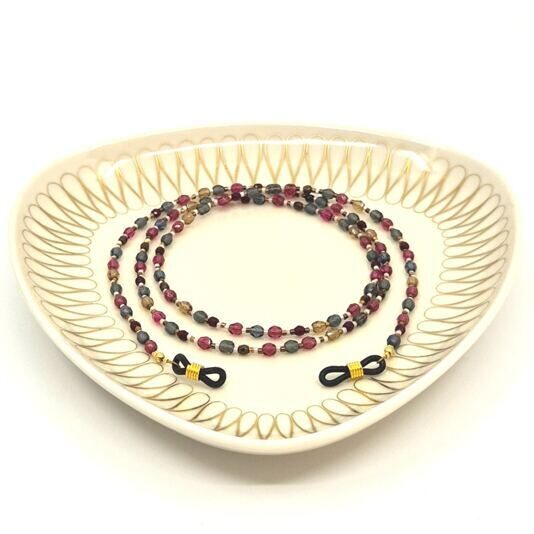 Brillenkette Gloria pink, blau, camel, berry