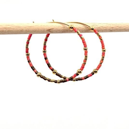 Creolen Finja coral pink