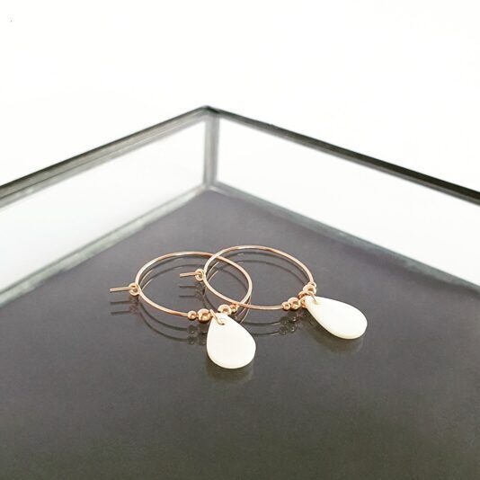 Creolen Maren Muschel Roségold