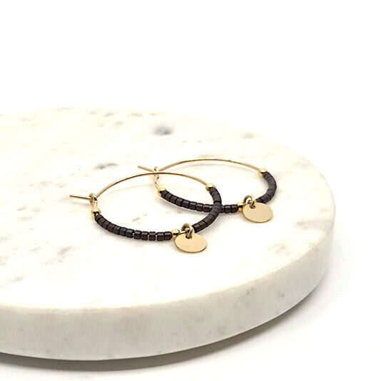 Creolen Marie aubergine