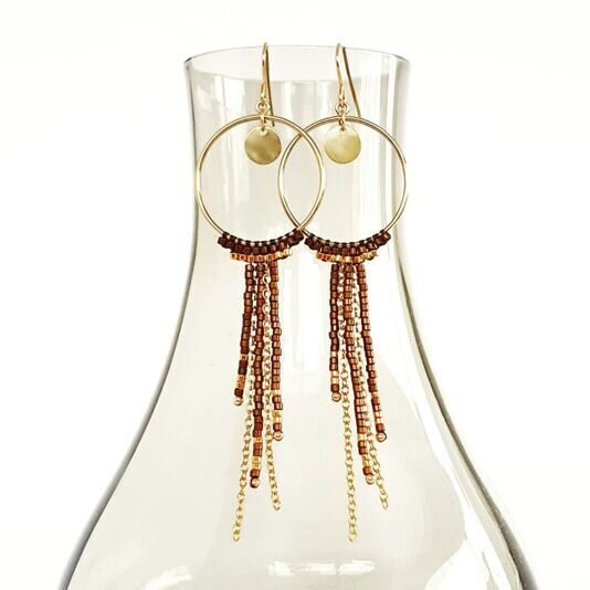 Statement Ohrringe Junah bronze