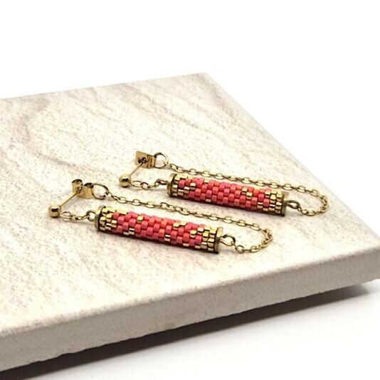 Kettenstecker Naomi coral pink